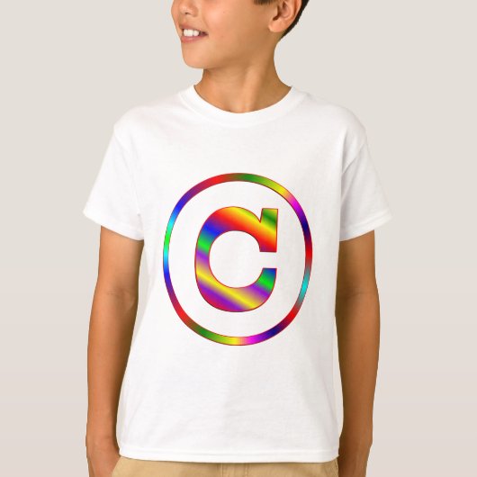 Brief C Regenboog T-shirt (Voorkant)