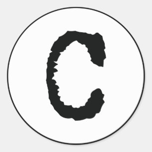 Brief C Ronde Sticker