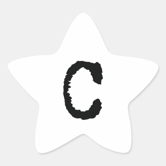 Brief C Ster Sticker (Voorkant)