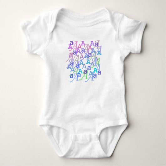 Brief Confetti "A" Baby romper (Voorkant)