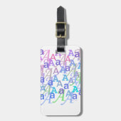 Brief Confetti "A" Bagagelabel (Voorkant verticaal)