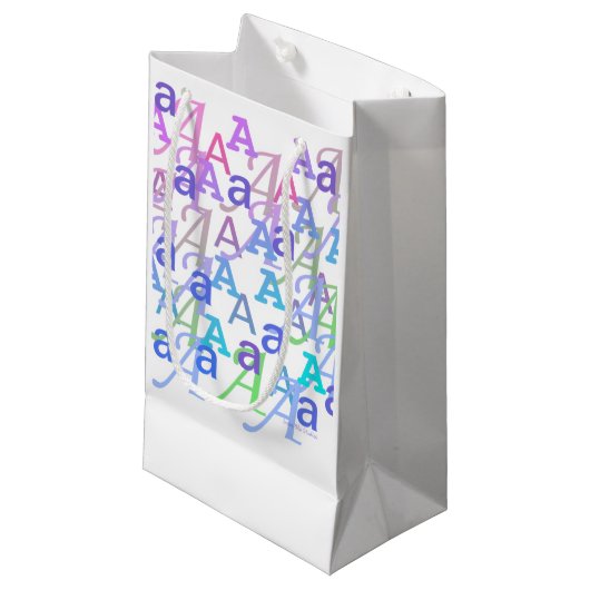 Brief Confetti "A" Klein Cadeauzakje (Voorkant Gekanteld)