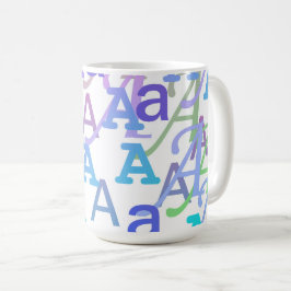 Brief Confetti "A" Koffiemok