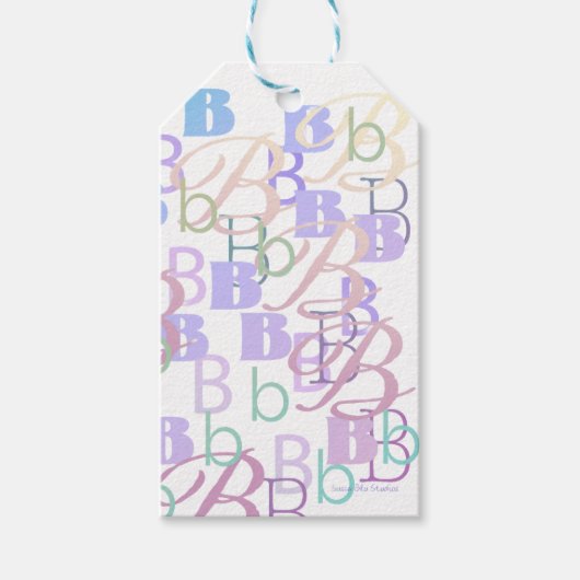 Brief Confetti "B" Cadeaulabel (Voorkant)