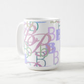 Brief Confetti "B" Koffiemok (Voorkant links)