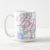 Brief Confetti "B" Koffiemok (Links)