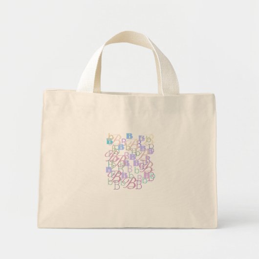 Brief Confetti "B" Mini Tote Bag (Voorkant)