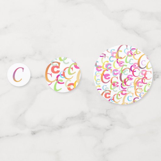 Brief Confetti "C" (Achterkanten)