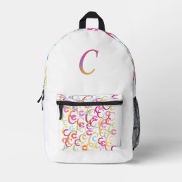 Brief Confetti "C" Bedrukte Rugzak
