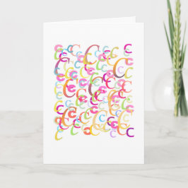 Brief Confetti "C" Kaart