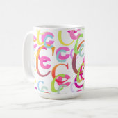 Brief Confetti "C" Koffiemok (Voorkant links)