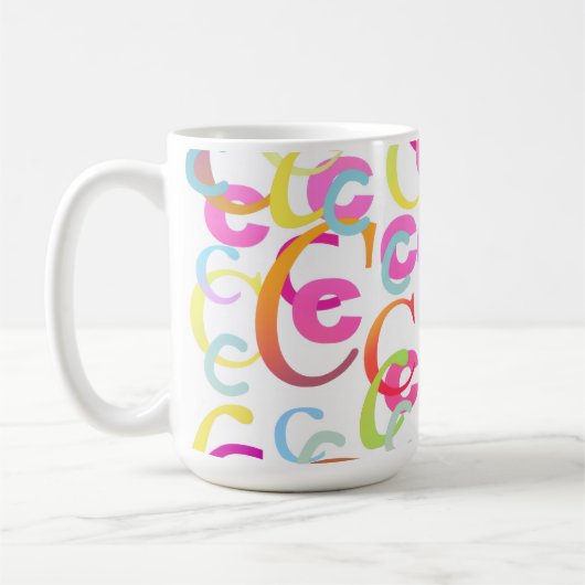 Brief Confetti "C" Koffiemok (Links)