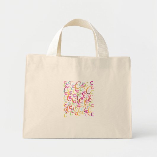 Brief Confetti "C" Mini Tote Bag (Voorkant)