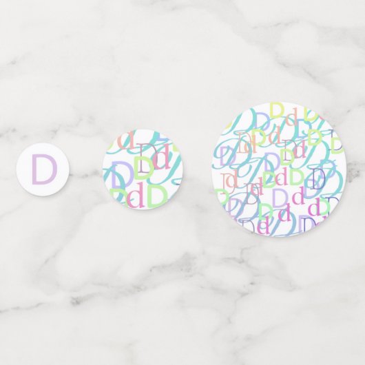 Brief Confetti "D" (Achterkanten)