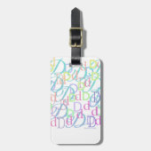 Brief Confetti "D" Bagagelabel (Voorkant verticaal)