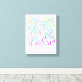 Brief Confetti "D" Canvas Afdruk (Insitu (Houten vloer))