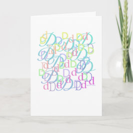 Brief Confetti "D" Kaart