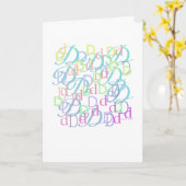 Brief Confetti "D" Kaart (Gele Bloem)