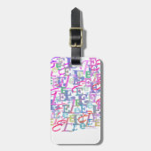Brief Confetti "E" Bagagelabel (Voorkant verticaal)