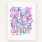 Brief Confetti "E" Notitieboek (Voorkant)