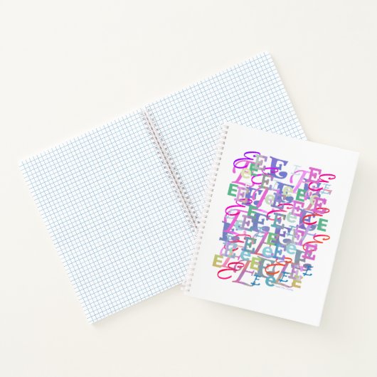 Brief Confetti "E" Notitieboek (Binnen)