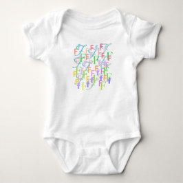 Brief Confetti "F" Baby romper