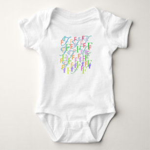 Brief Confetti "F" Baby romper