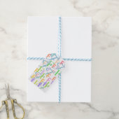 Brief Confetti "F" Cadeaulabel (Met Touw)