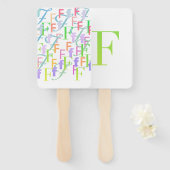Brief Confetti "F" Handwaaier (Voorkant en achterkant)