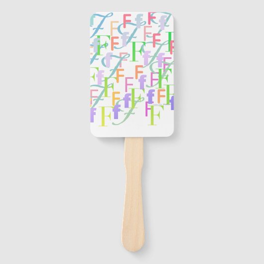 Brief Confetti "F" Handwaaier (Voorkant)