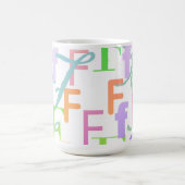 Brief Confetti "F" Koffiemok (Center)