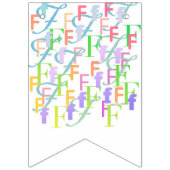 Brief Confetti "F" Vlaggetjes (Eerste vlag)