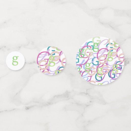 Brief Confetti "G" (Voorkanten)