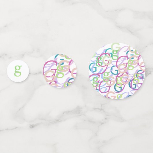 Brief Confetti "G" (Achterkanten)