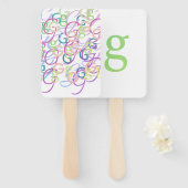 Brief Confetti "G" Handwaaier (Voorkant en achterkant)