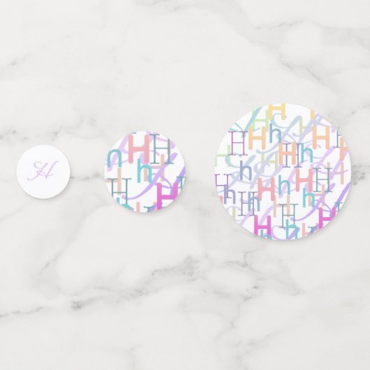 Brief Confetti "H" (Achterkanten)