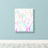 Brief Confetti "H" Canvas Afdruk (Insitu (Houten vloer))