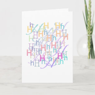Brief Confetti "H" Kaart