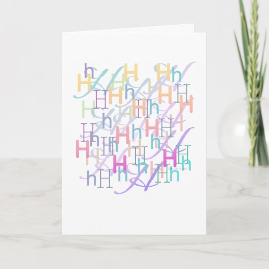 Brief Confetti "H" Kaart (Voorkant)