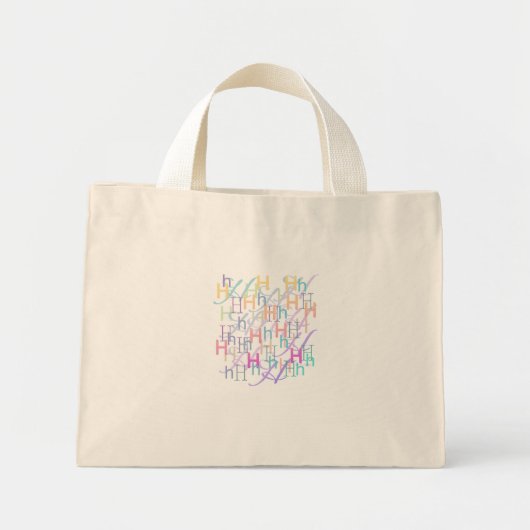 Brief Confetti "H" Mini Tote Bag (Voorkant)