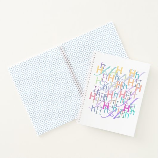 Brief Confetti "H" Notitieboek (Binnen)