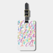 Brief Confetti "I" Bagagelabel (Voorkant verticaal)