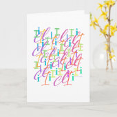 Brief Confetti "I" Kaart (Gele Bloem)