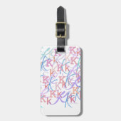 Brief Confetti "K" Bagagelabel (Voorkant verticaal)