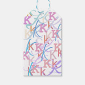 Brief Confetti "K" Cadeaulabel (Voorkant)
