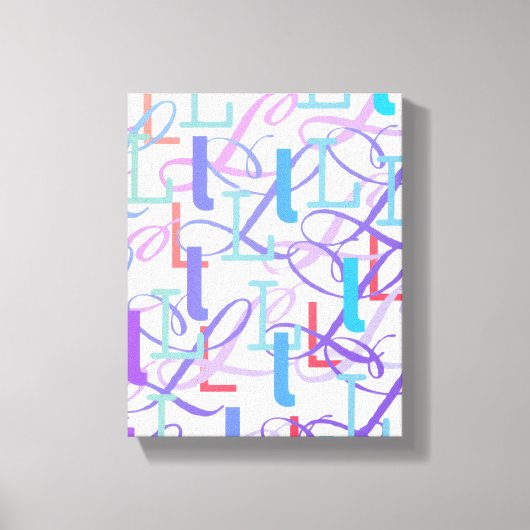 Brief Confetti "L" Canvas Afdruk (Voorkant)