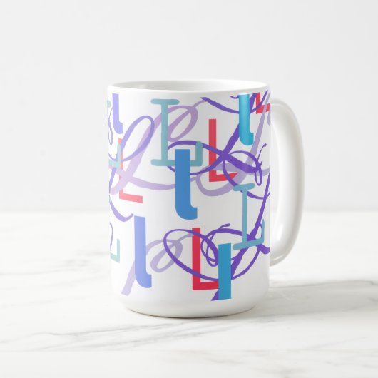 Brief Confetti "L" Koffiemok (Voorkant rechts)