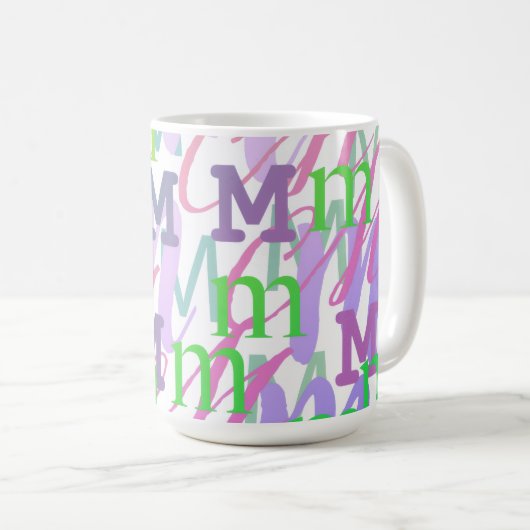 Brief Confetti "M" Koffiemok (Voorkant rechts)