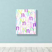 Brief Confetti "N" Canvas Afdruk (Insitu (Houten vloer))