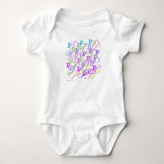 Brief Confetti "P" Baby romper (Voorkant)